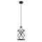 Z-Lite Malcalester 1 Light Mini Pendant, Matte Black 481MP-MB-BN - alternate 3